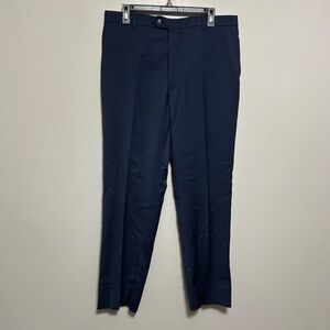 Kenneth Cole Awareness Men's Pants 34X30 Blue Wool Straight Leg Stretch Casual
